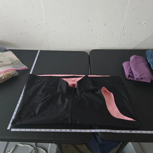 Ralph Lauren Women Reversible Pink Black Full Zip Vest Plus Size 2X Crest Preppy - Picture 8 of 10